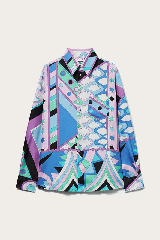 PUCCI Vivara-Print Silk-Twill Shirt | Men Ready To Wear