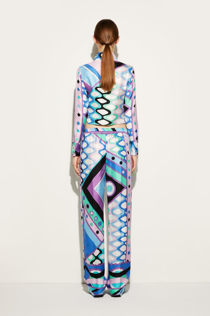 PUCCI Vivara-Print Silk-Twill Shirt | Women Tops And Shirts