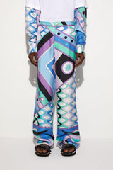 PUCCI Vivara-Print Silk-Twill Trousers | Men Ready To Wear