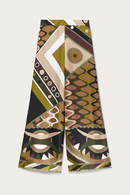 PUCCI Vivara-Print Silk-Twill Trousers | Women Pants And Shorts