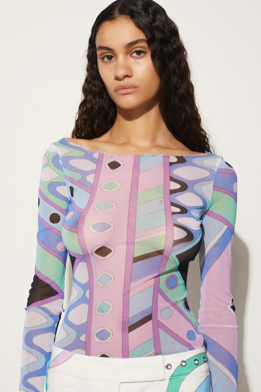 PUCCI Vivara-Print Top | Women Tops And Shirts