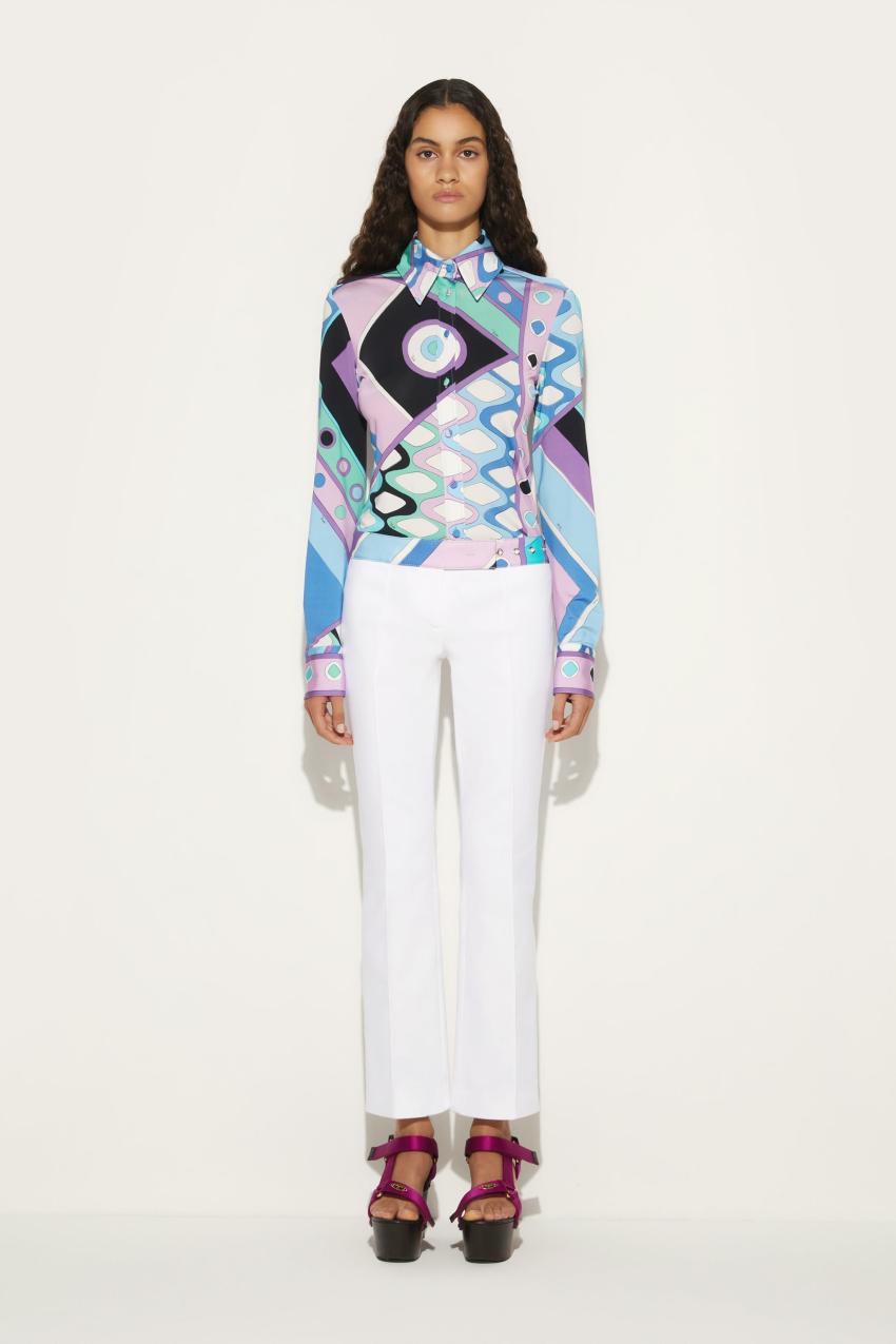 PUCCI Vivara-Print Trousers | Women Pants And Shorts
