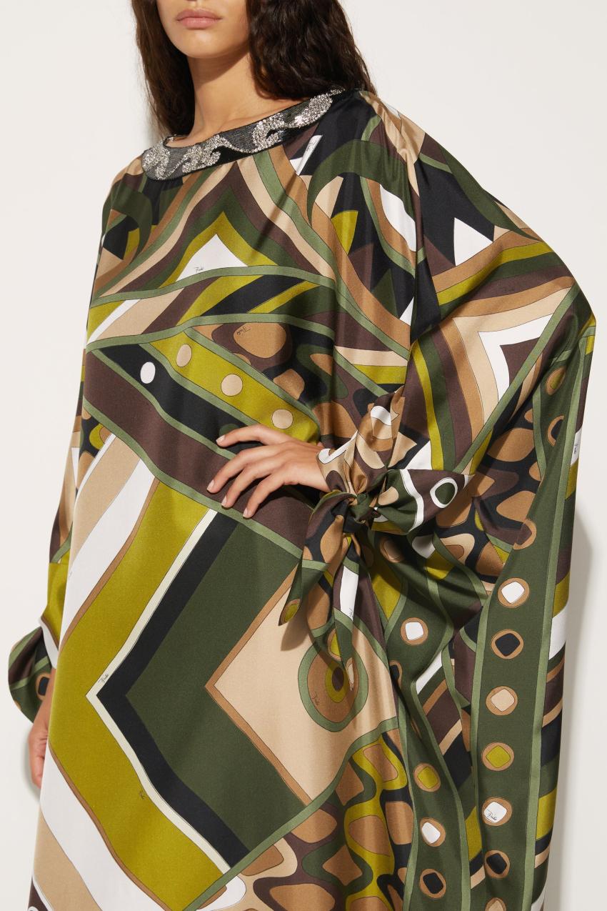 PUCCI Beaded Vivara-Print Kaftan | Women Kaftans