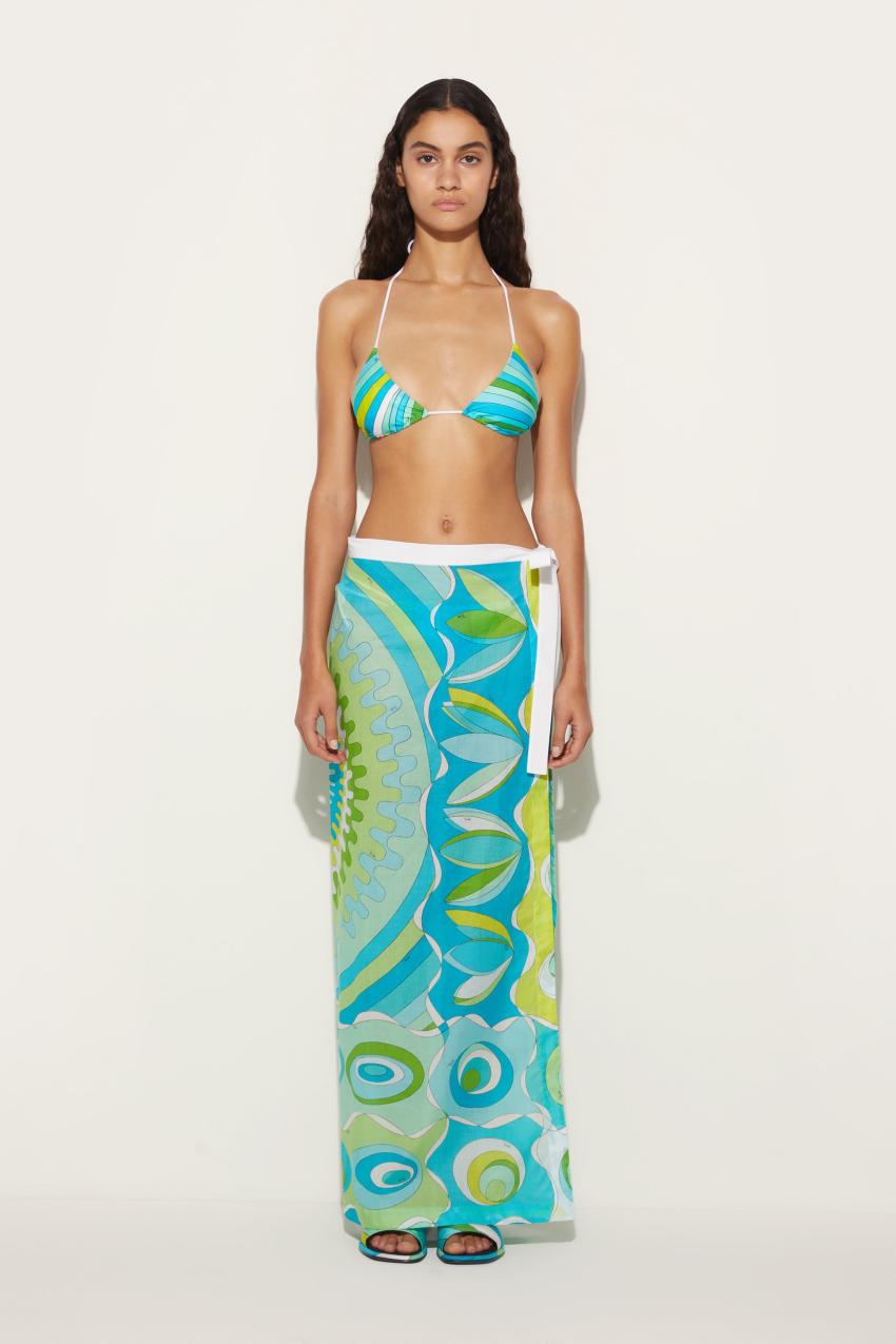 PUCCI Bersaglio-Print Cotton Long Skirt | Women Sarong