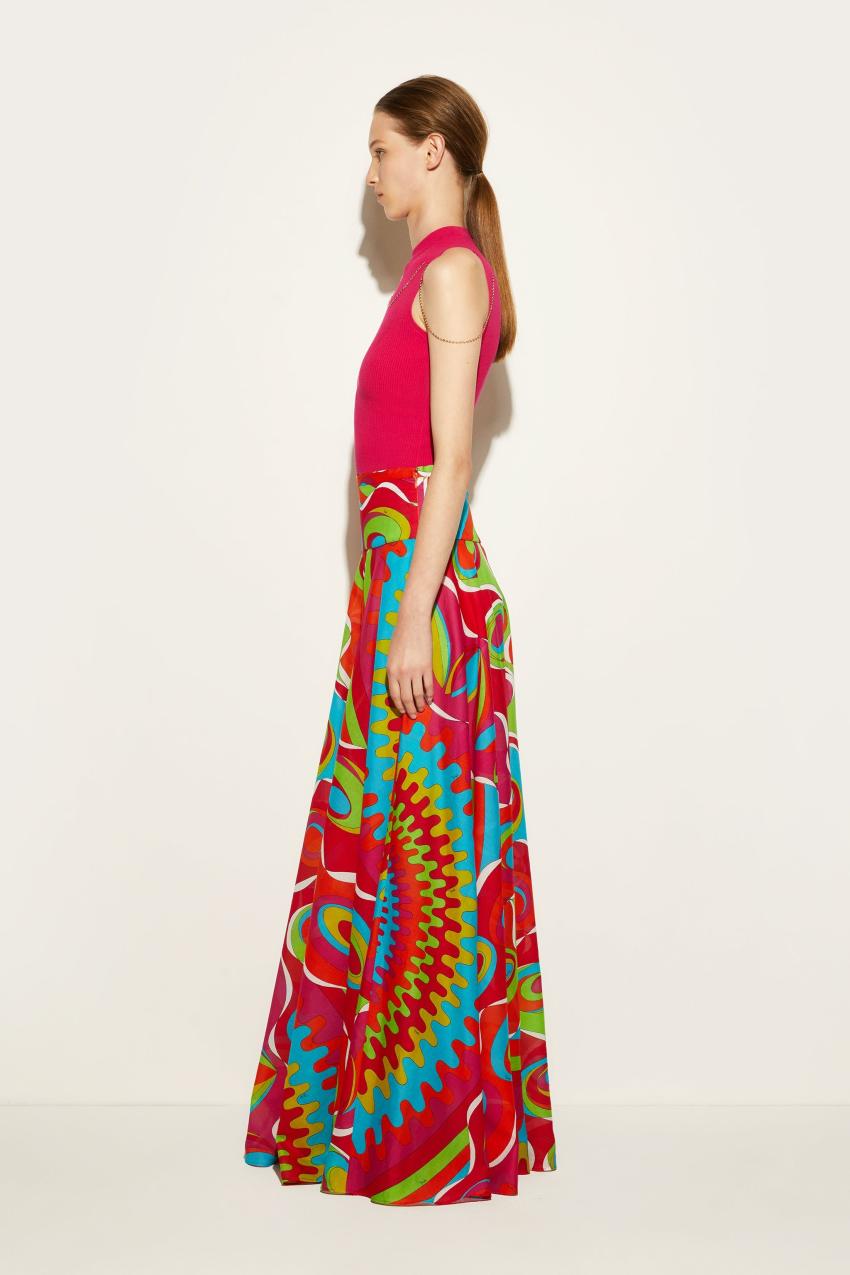 PUCCI Bersaglio-Print Cotton Long Skirt | Women Skirts