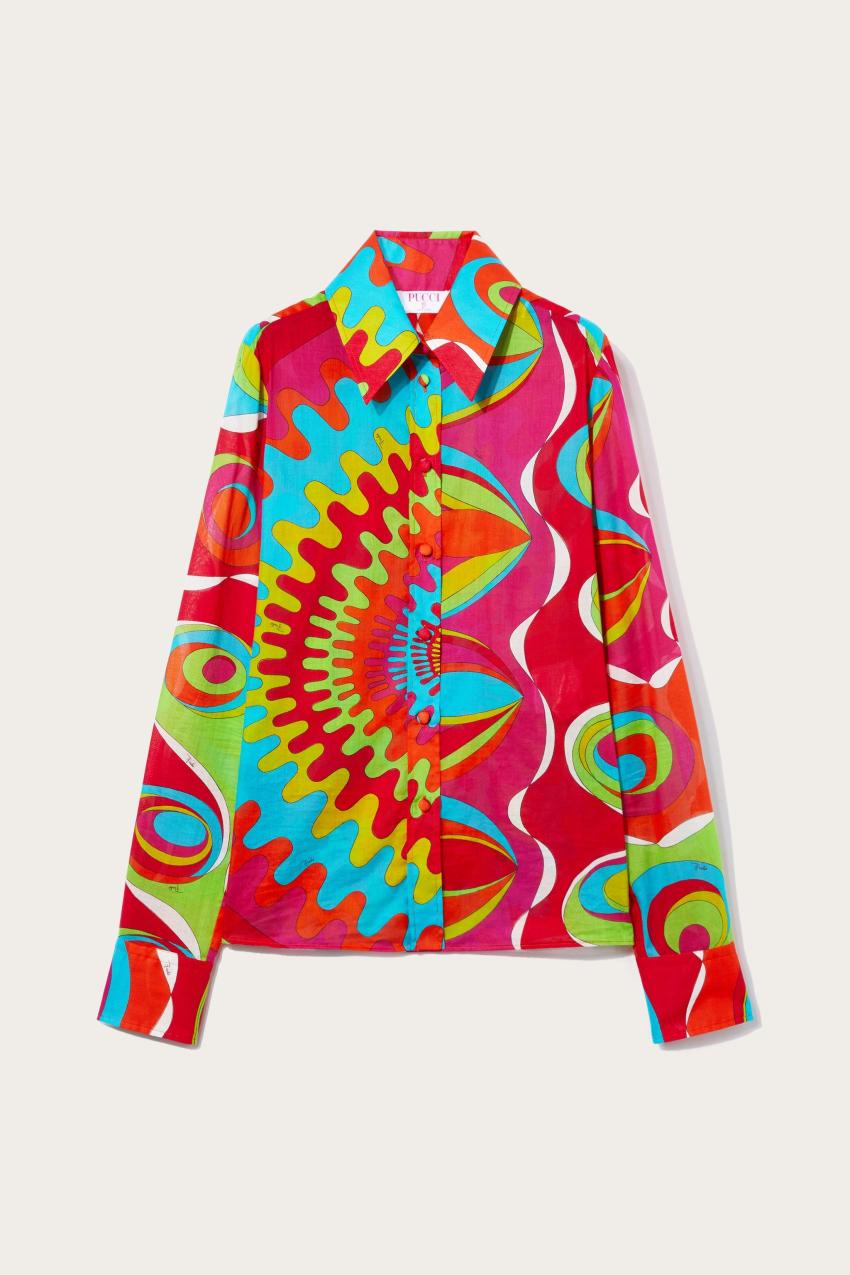 PUCCI Bersaglio-Print Cotton Shirt | Women Tops And Shirts