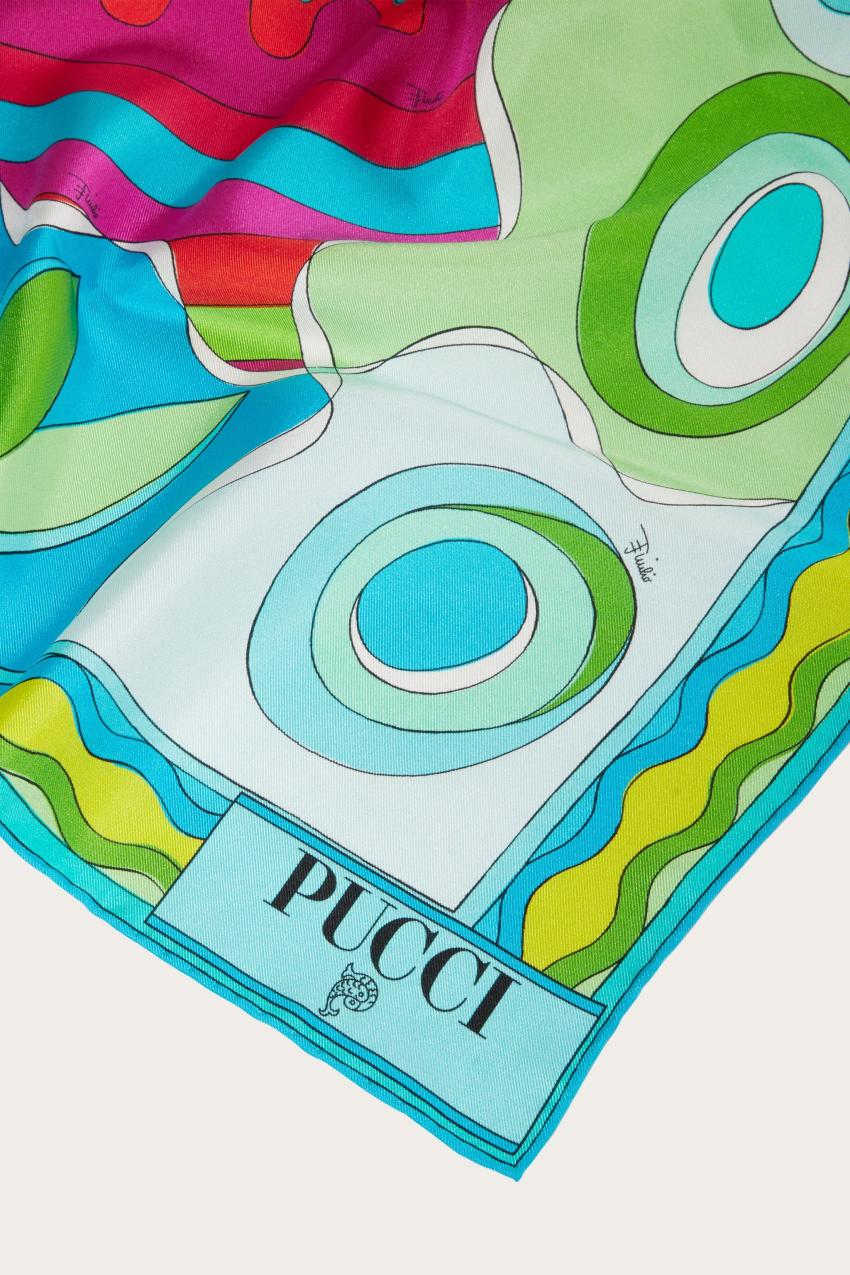 PUCCI Bersaglio-Print Large Silk-Twill Carré | Women Silks
