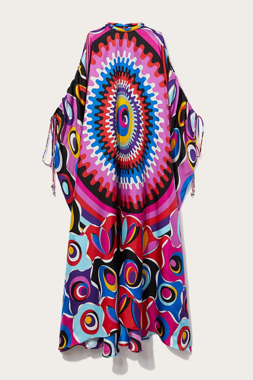 PUCCI Bersaglio-Print Silk-Twill Kaftan | Women Kaftans