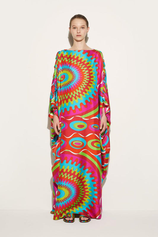 PUCCI Bersaglio-Print Silk-Twill Kaftan | Women Kaftans
