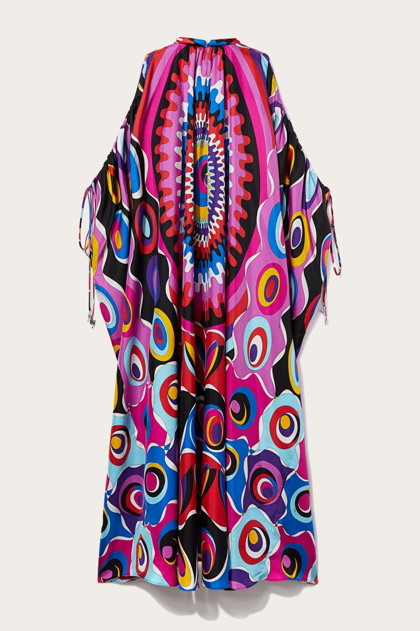 PUCCI Bersaglio-Print Silk-Twill Kaftan | Women Kaftans