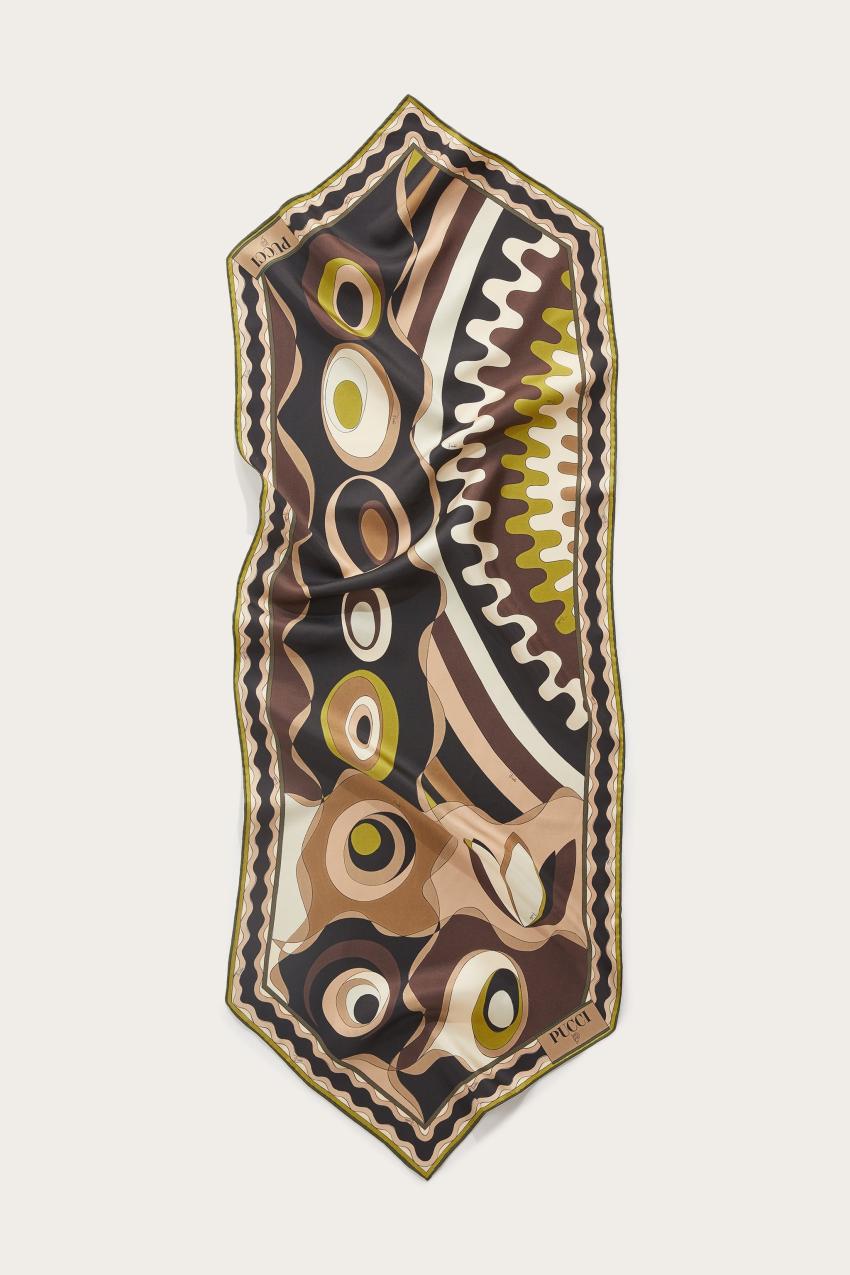 PUCCI Bersaglio-Print Silk-Twill Scarf | Women Silks