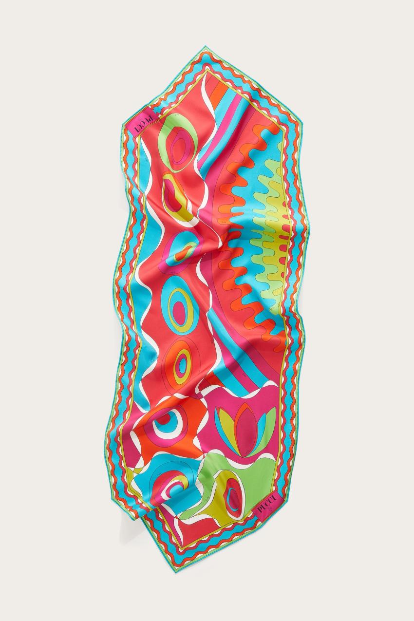 PUCCI Bersaglio-Print Silk-Twill Scarf | Women Silks
