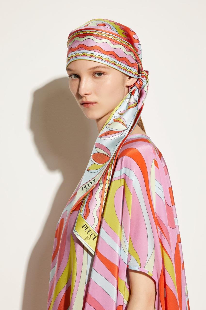 PUCCI Bersaglio-Print Silk-Twill Scarf | Women Silks