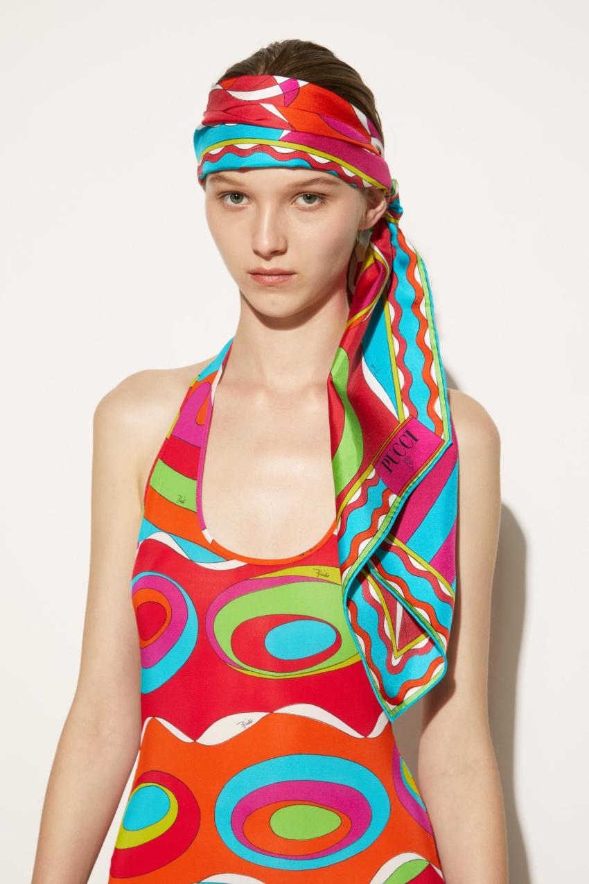 PUCCI Bersaglio-Print Silk-Twill Scarf | Women Silks