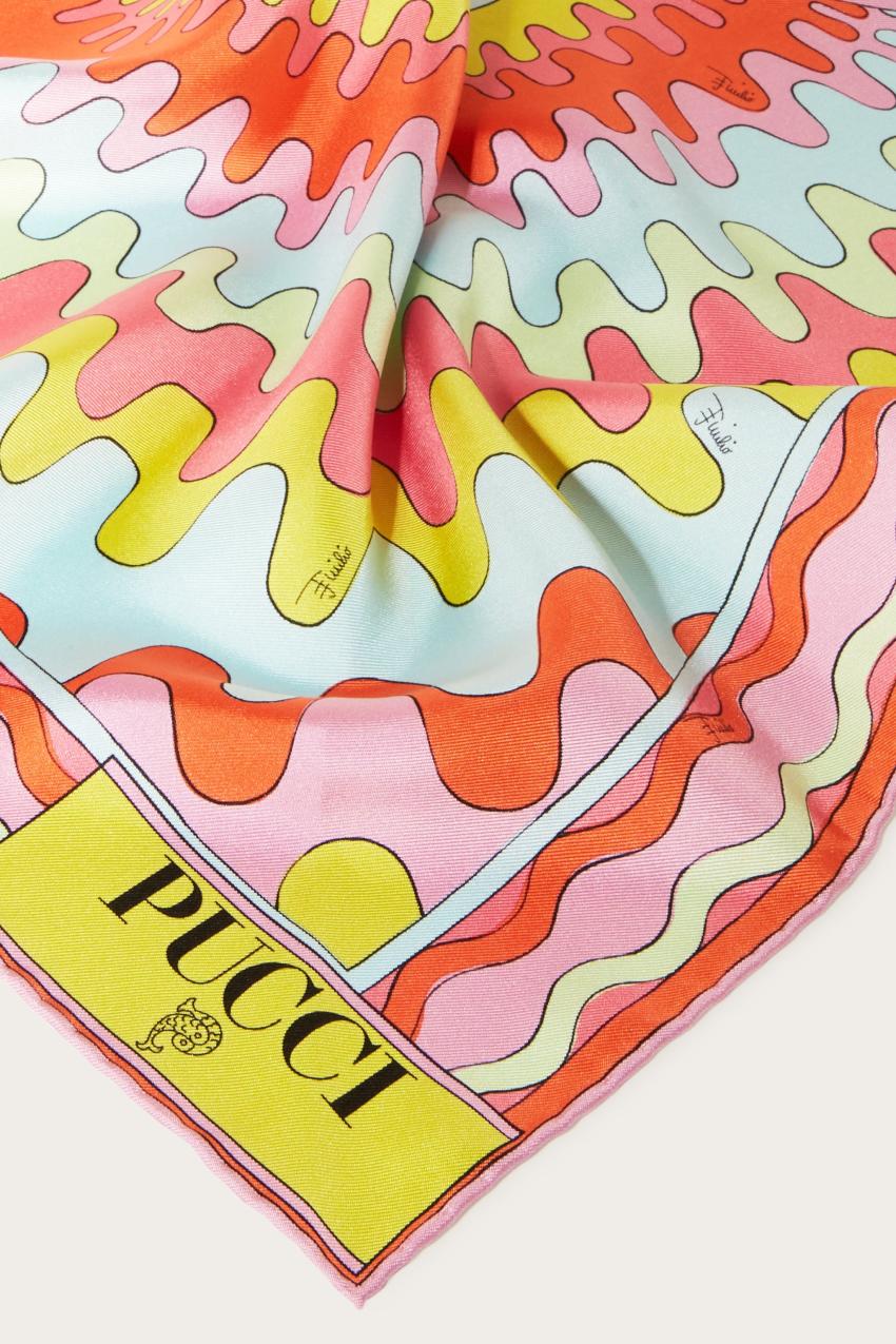 PUCCI Bersaglio-Print Silk-Twill Scarf | Women Silks