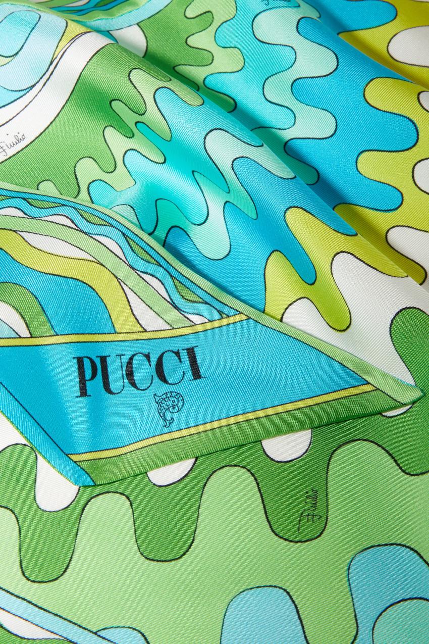 PUCCI Bersaglio-Print Silk-Twill Scarf | Women Silks