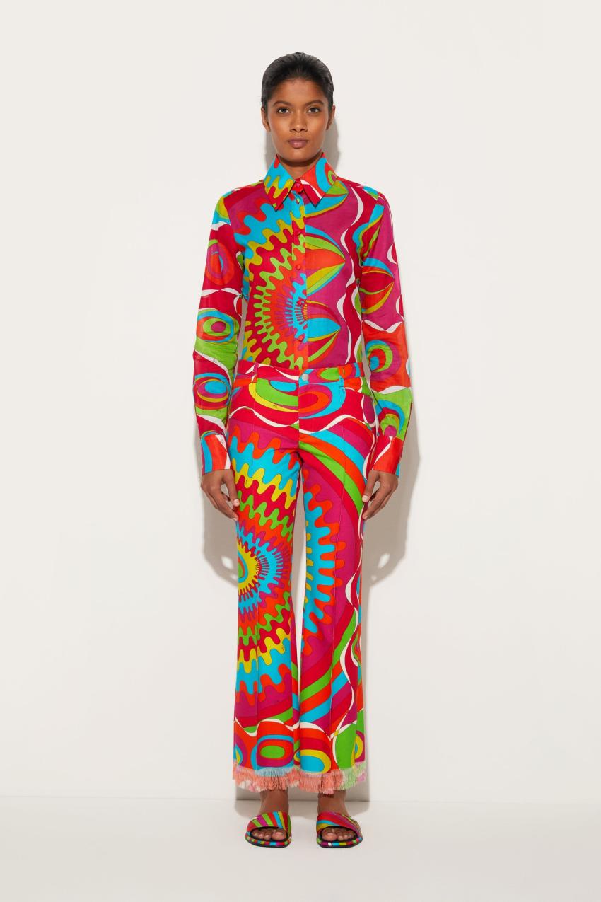 PUCCI Bersaglio-Print Trousers | Women Pants And Shorts