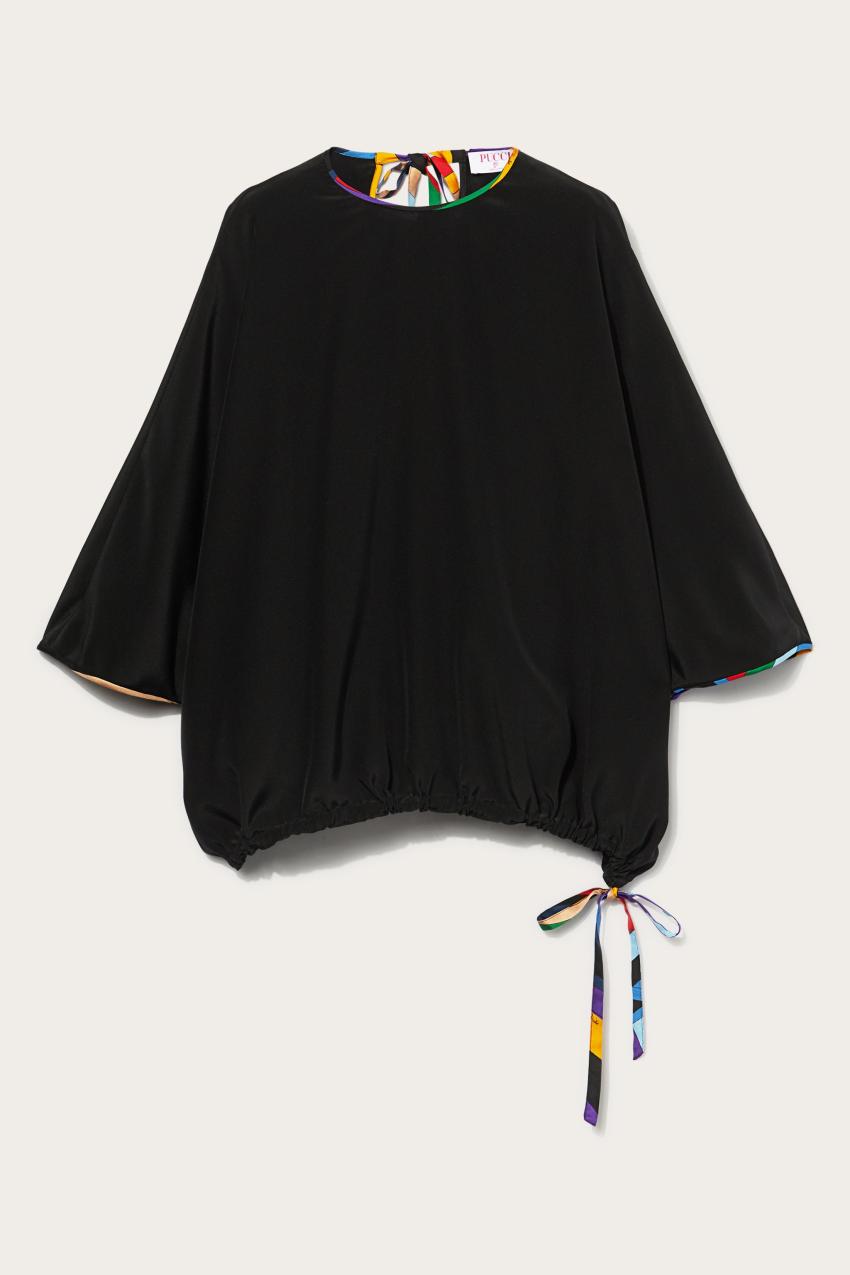 PUCCI Black Silk Top | Women Tops And Shirts