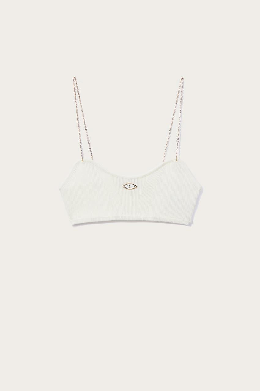 PUCCI Chain-Embellished Bandeau Top | Women Knitwear
