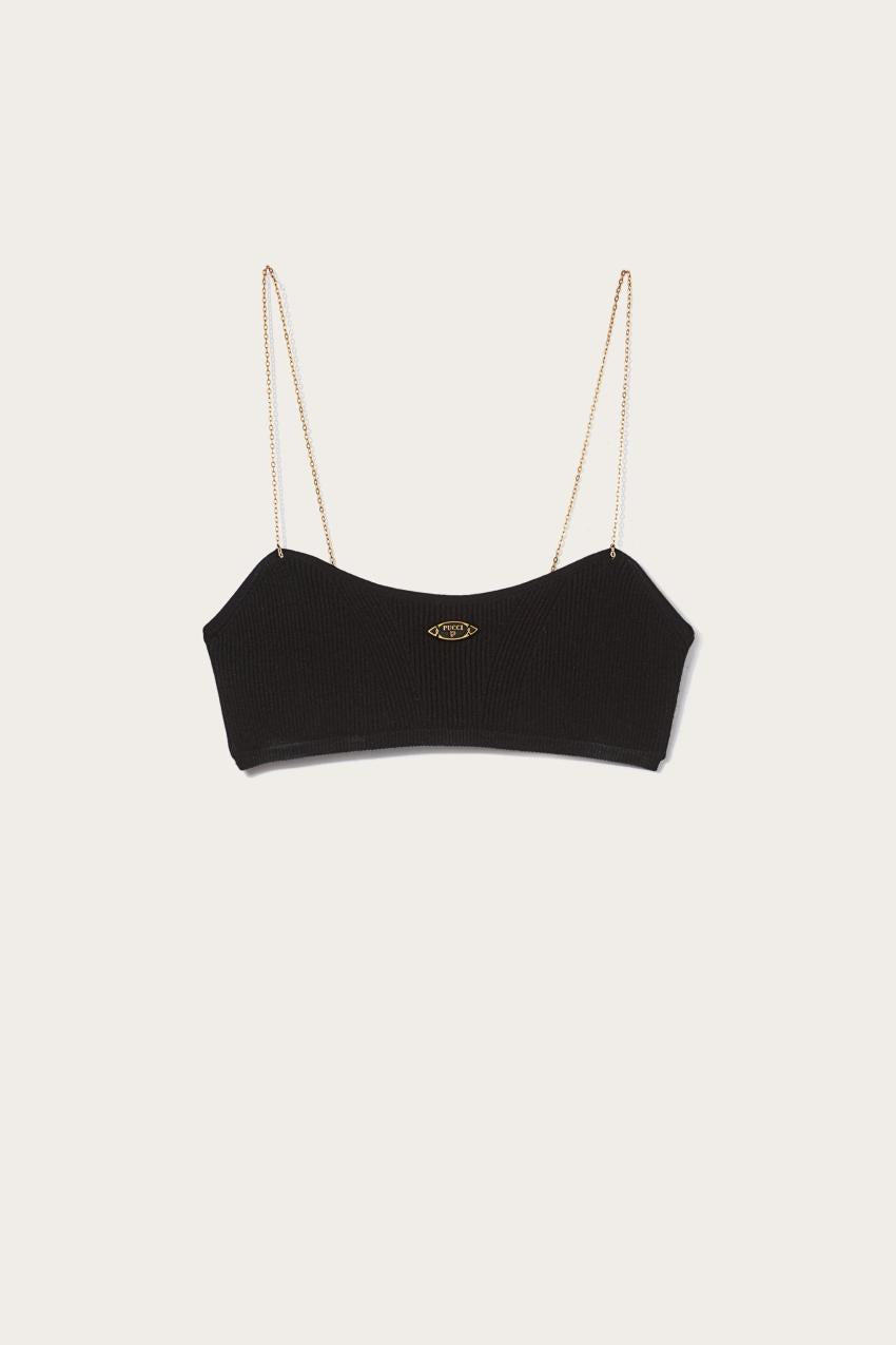 PUCCI Chain-Embellished Bandeau Top | Women Knitwear