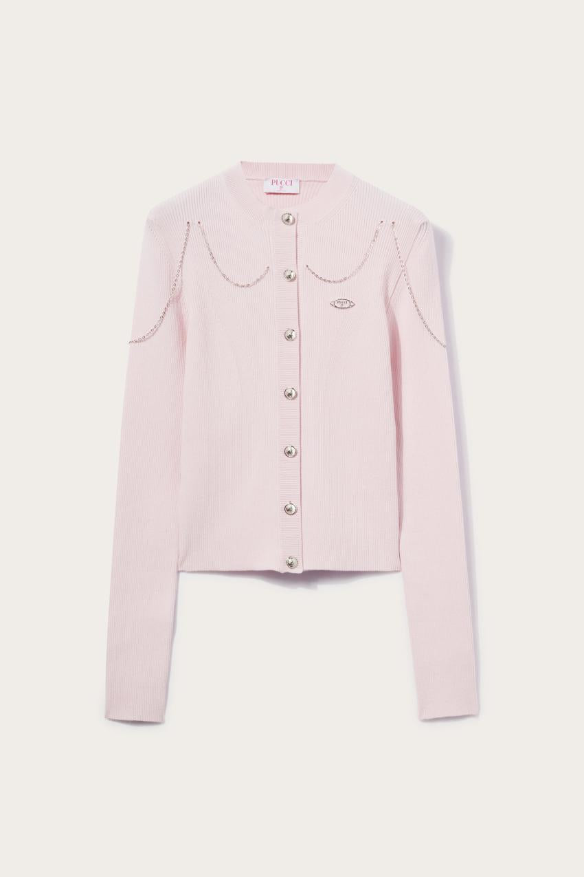 PUCCI Chain-Embellished Cardigan | Women Knitwear