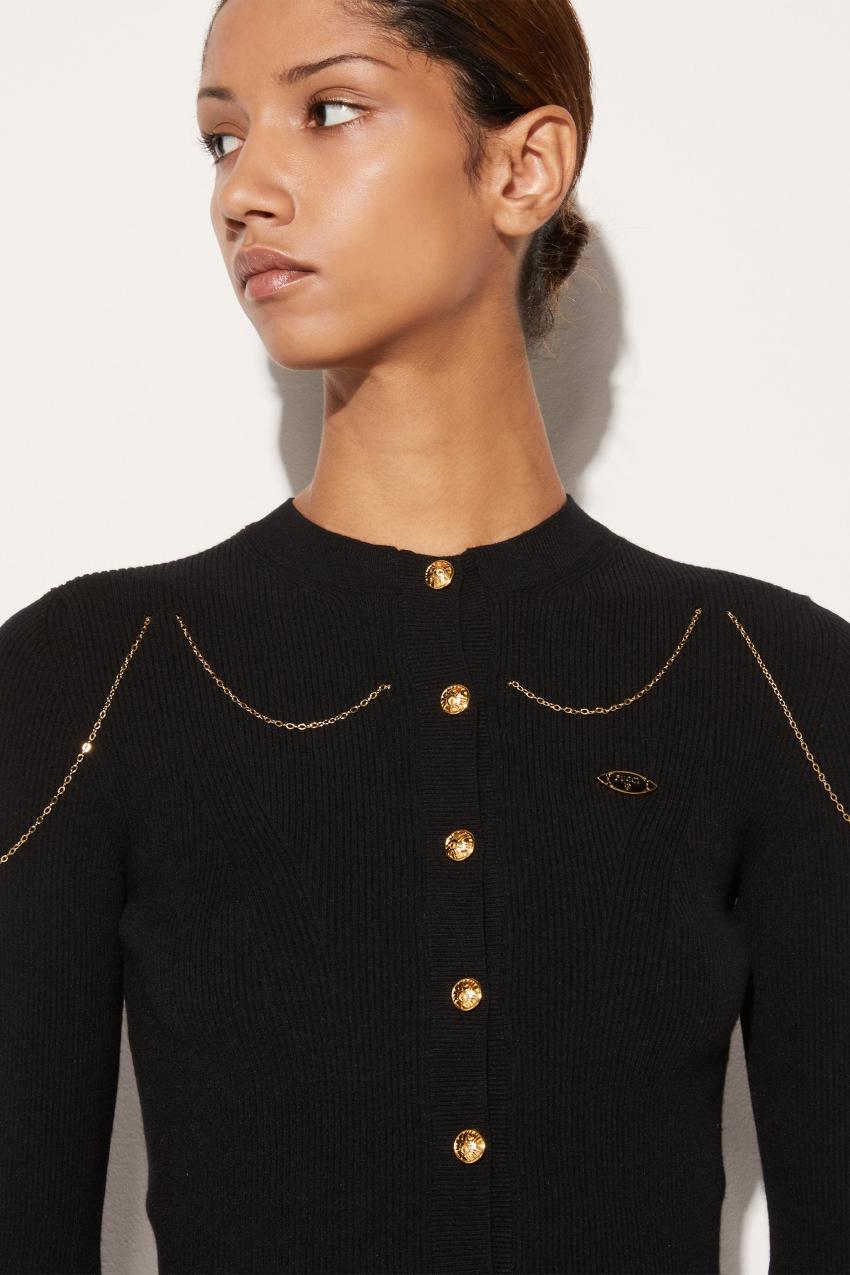 PUCCI Chain-Embellished Cardigan | Women Knitwear