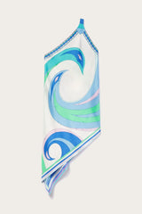 PUCCI Cigni-Print Asymmetric Silk-Twill Dress | Women Dresses