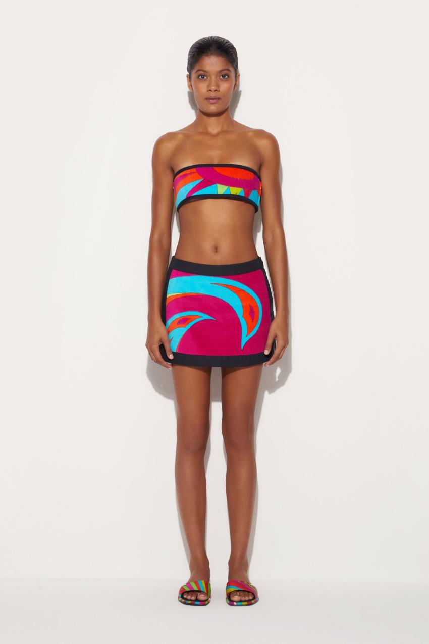 PUCCI Cigni-Print Cotton Bandeau | Women Tops And Shirts