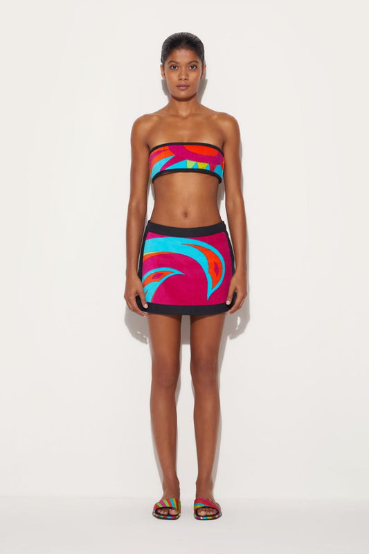 PUCCI Cigni-Print Cotton Mini Skirt | Women Skirts