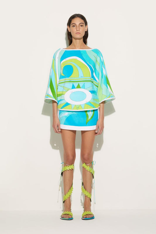 PUCCI Cigni-Print Cotton Mini Skirt | Women Skirts