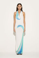 PUCCI Cigni-Print Long Dress | Women Dresses