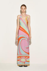 PUCCI Cigni-Print Long Dress | Women Dresses