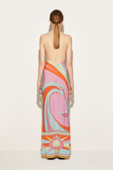 PUCCI Cigni-Print Long Dress | Women Dresses