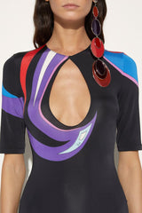 PUCCI Cigni-Print Long Dress | Women Dresses