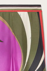 PUCCI Cigni-Print Silk Trousers | Women Pants And Shorts