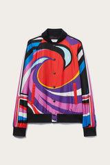 PUCCI Cigni-Print Silk-Twill Bomber Jacket | Men Ready To Wear
