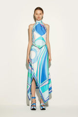 PUCCI Cigni-Print Silk-Twill Skirt | Women Skirts