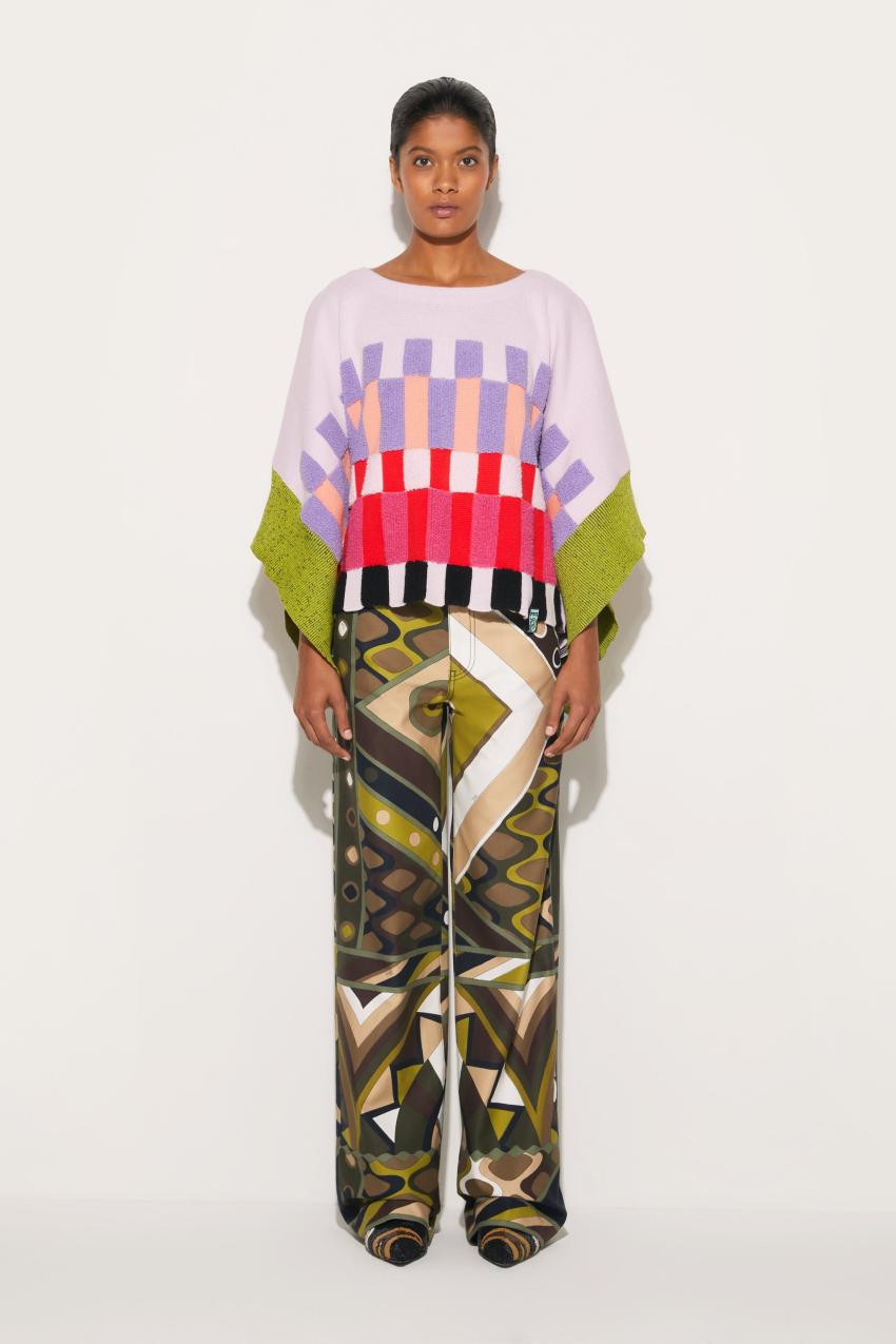 PUCCI Colourblock Cotton Sweater | Women Knitwear