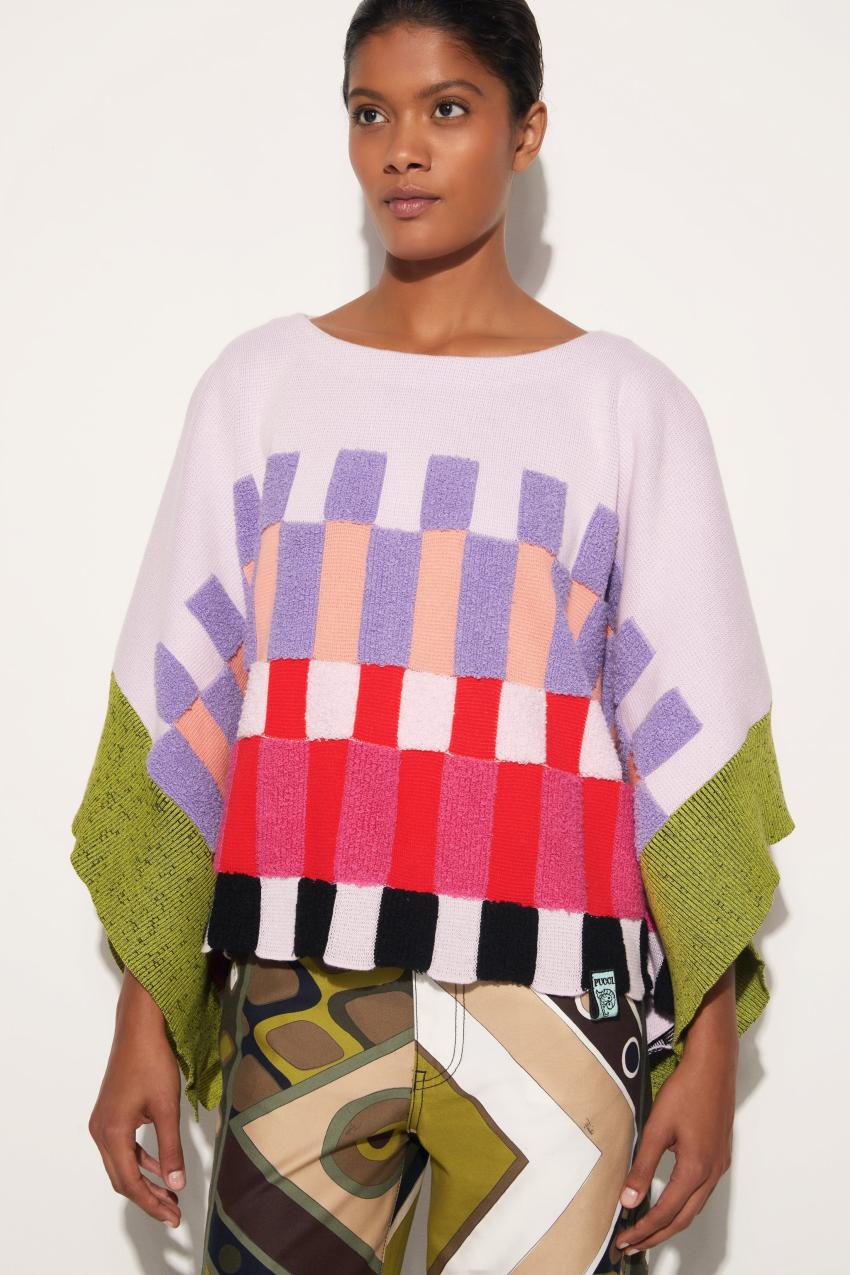 PUCCI Colourblock Cotton Sweater | Women Knitwear