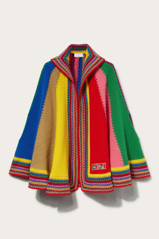 PUCCI Colourblock Wool Cape | Women Knitwear