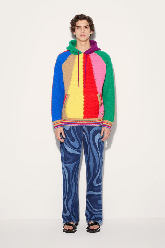 PUCCI Colourblock Wool Hoodie | Men Ready To Wear