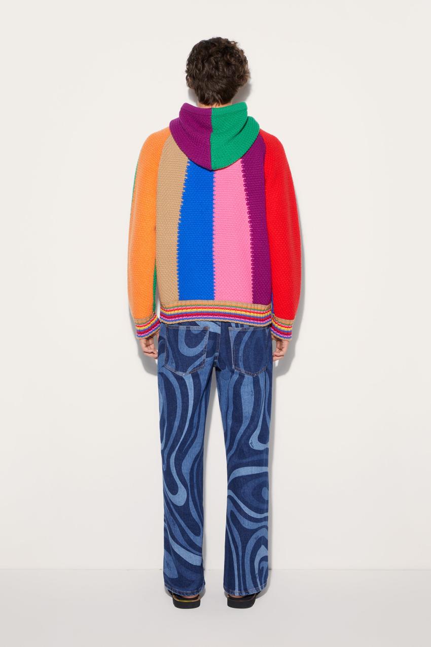 PUCCI Colourblock Wool Hoodie | Men Ready To Wear