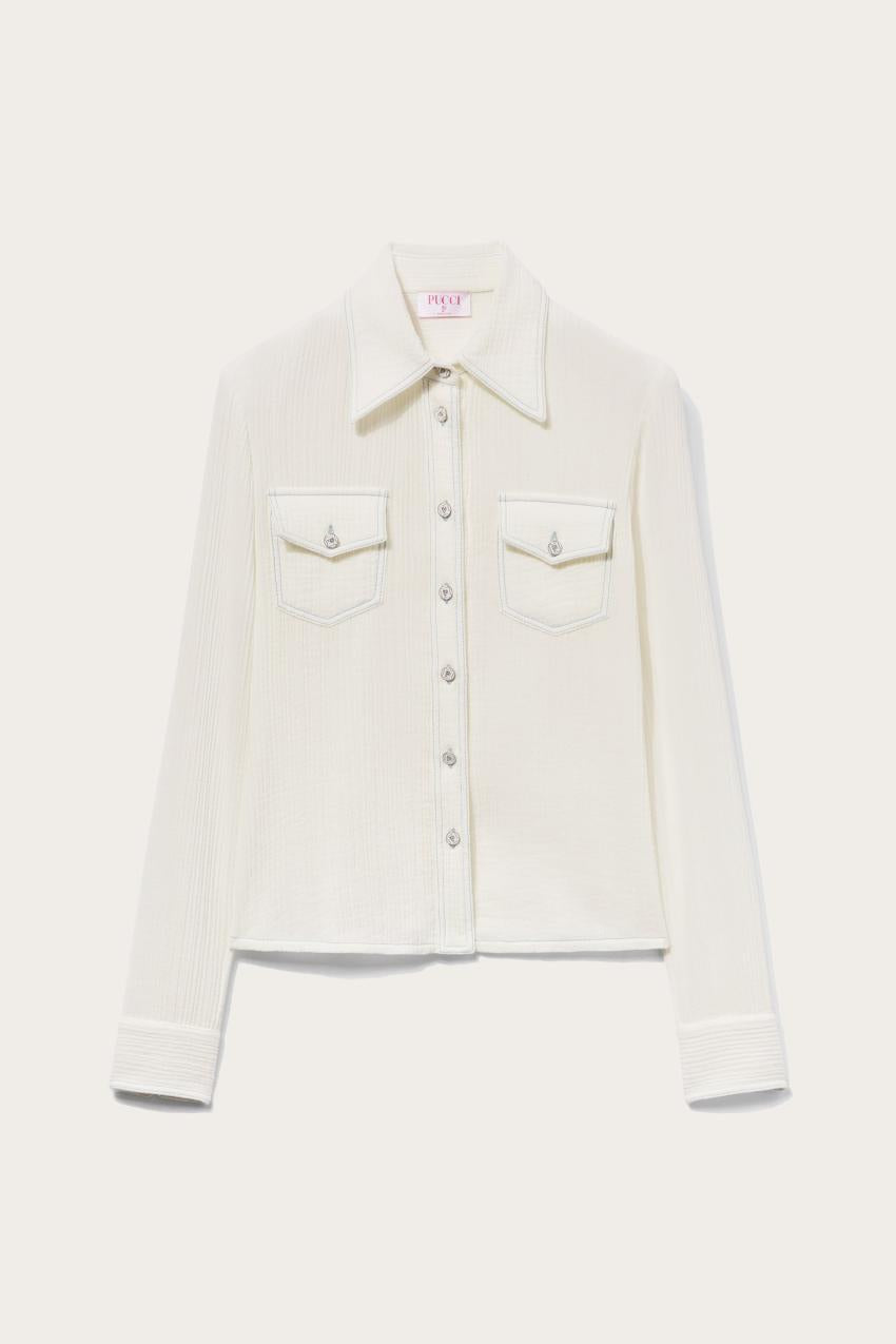 PUCCI Cotton Crepon Shirt | Women Tops And Shirts