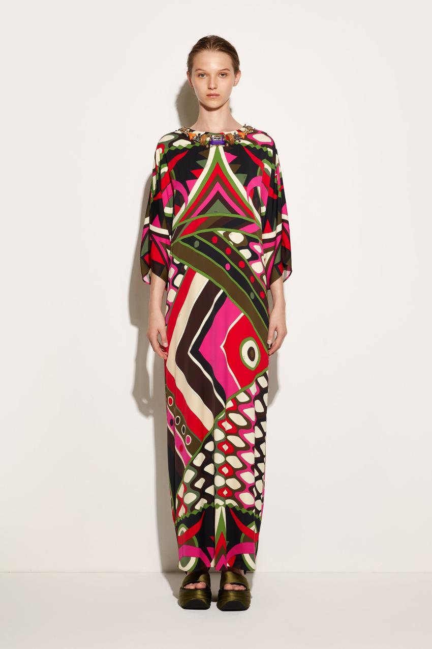 PUCCI Embellished Vivara-Print Kaftan | Women Kaftans