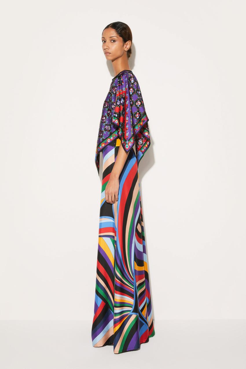 PUCCI Festa And Onde-Print Kaftan Top | Women Tops And Shirts