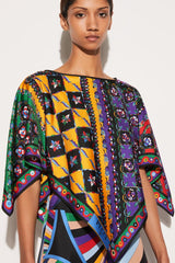 PUCCI Festa And Onde-Print Kaftan Top | Women Tops And Shirts