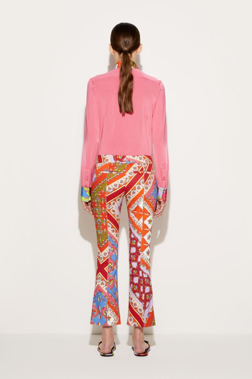 PUCCI Festa-Print Flared Trousers | Women Pants And Shorts