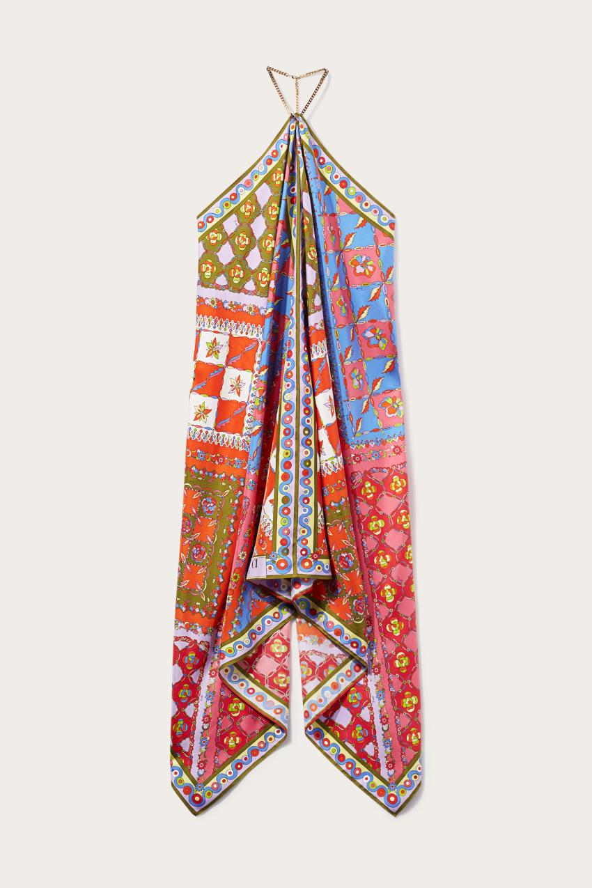 PUCCI Festa-Print Silk-Twill Dress | Women Dresses