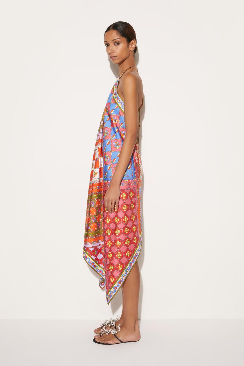 PUCCI Festa-Print Silk-Twill Dress | Women Dresses