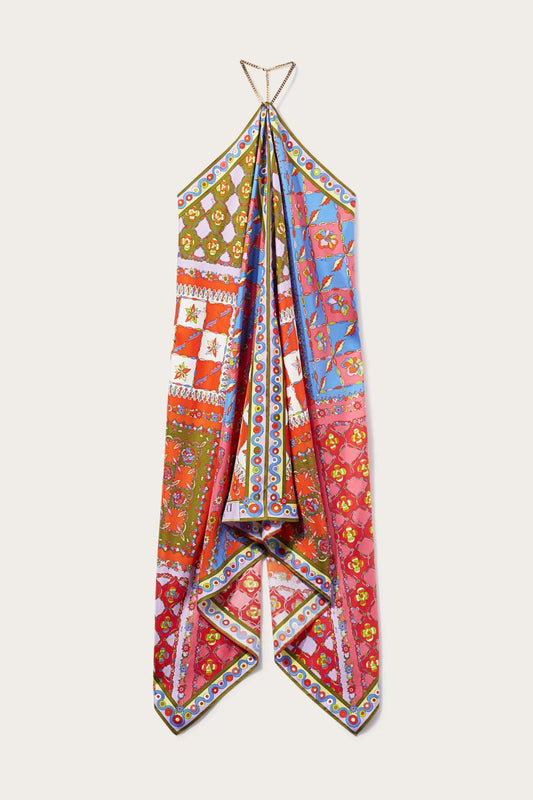 PUCCI Festa-Print Silk-Twill Dress | Women Dresses